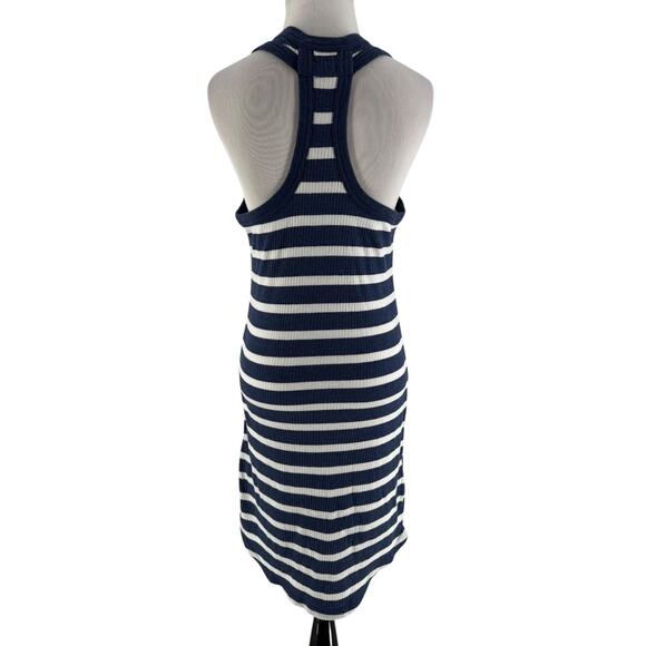 Mountain Hardwear Navy White Striped Ribbed Lookout Tank Dress Size Medium - Picture 3 of 7
